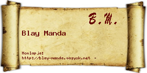 Blay Manda névjegykártya